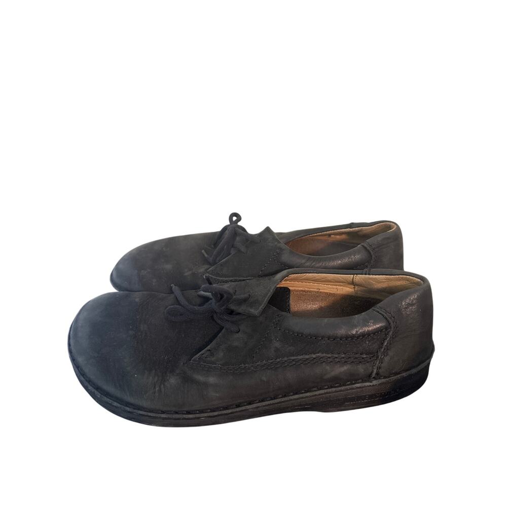 Birkenstock Memphis lace-up shoes in black suede leather 9.5 O